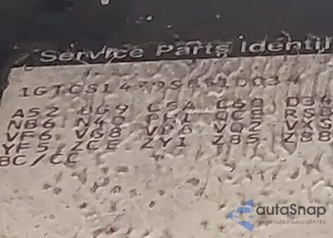 1995 GMC Sonoma z USA, uszkodzony, nr VIN 1GTCS14Z9S8510034